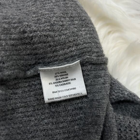 EILEEN FISHER Wool Cashmere Angora Knit Cardigan Womens Size Large Sweater Cozy - Picture 6 of 6